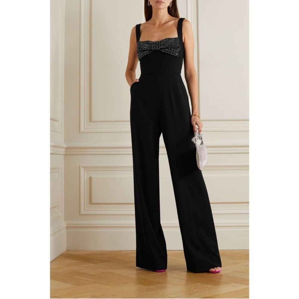 SALONI Rachel Embellished Cady Jumpsuit
